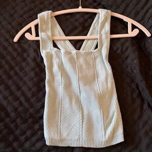 Abercrombie & Fitch Light Blue Ribbed Crop Tank Top